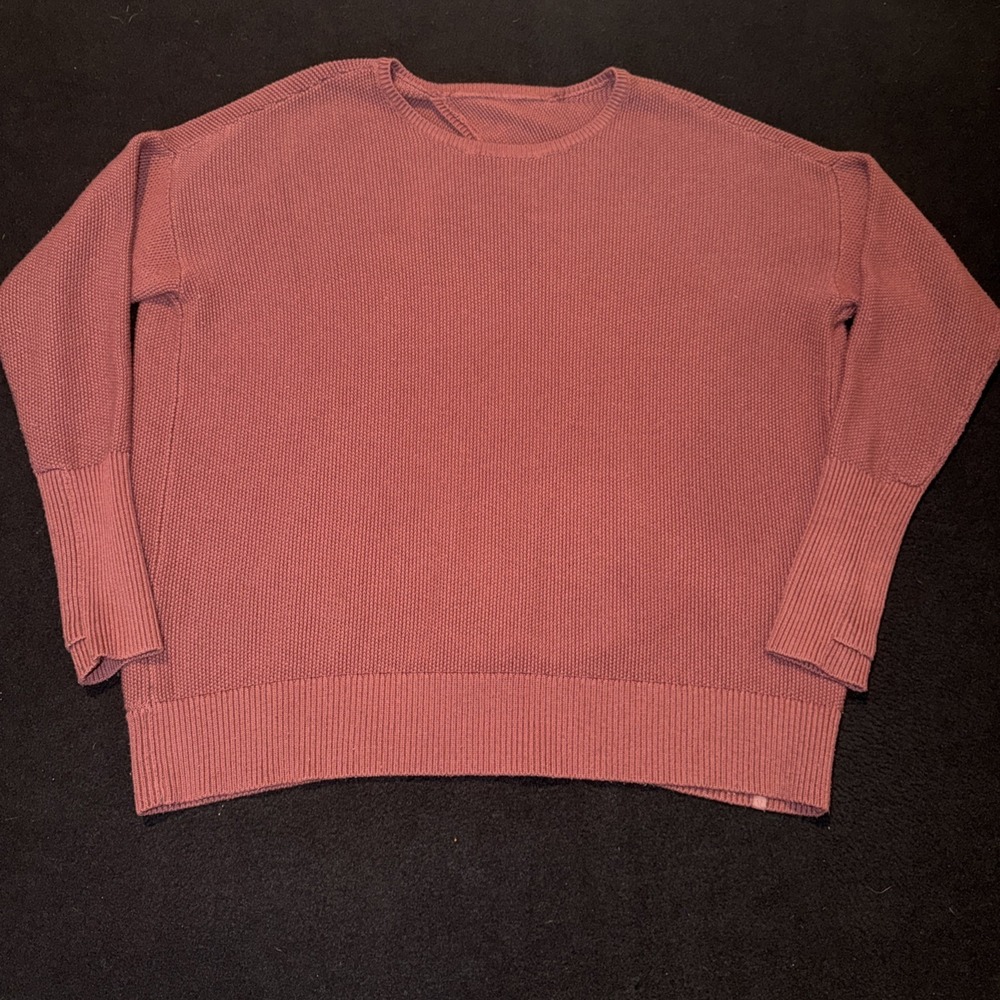 Lululemon‎ Sweater Red Cashlu Crossover Back Oversized Lrg/XL